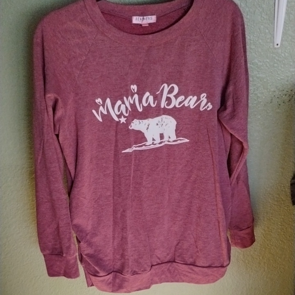 Feathers Pink Maternity Top